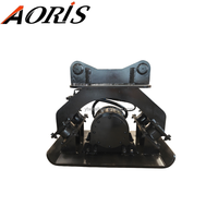 Compacteur à plaques vibrantes hydraulique AORIS en acier haute résistance pour excavatrice avec moteur intégré