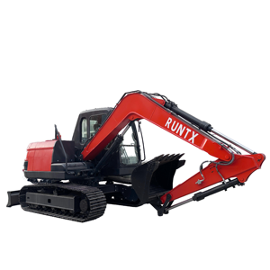 Excavatrice sur chenilles RUNTX rouge, équipement de construction hydraulique, machine de terrassement robuste - Product Image 1