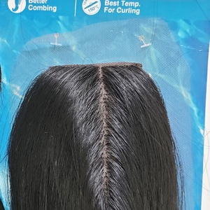 Extensions de cheveux synthétiques ultra-lisses, 3 paquets avec closure, 28 pouces, résistantes à la chaleur - Product Image 6