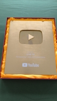 Botón de Reproducción de YouTube de Aluminio al por Mayor, Premio con Impresión UV, Escudos Metálicos, Trofeos, Excelente Reconocimiento