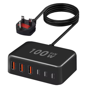 Meilleure vente multifonctionnel 6 ports pour téléphone pour ordinateur portable tablette USB C <span class=keywords><strong>chargeur</strong></span> adaptateur 120W GaN <span class=keywords><strong>chargeur</strong></span> pour extérieur Station cadeau - Product Image 1