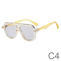 Lunettes de soleil à la mode, apparence simple, prix bon marché, grandes lunettes de soleil à double pont pour hommes et femmes