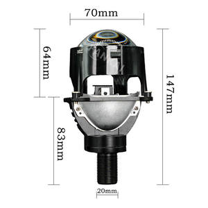 Faros LED de Proyector Bi-Xenón FANKAl de 55W, Alta Potencia, Copas de Lámpara Dobles de 2.5 Pulgadas, Universales H4/H7, Luz Alta/Baja Integrada - Product Image 1