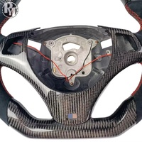 Pour volant en fibre de carbone LED sport BMW, adapté au volant de voiture BMW E90 E92