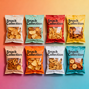 Individuell Bedruckte Lebensmittelgeeignete Süßigkeiten-<span class=keywords><strong>Chips</strong></span>-Kekse-<span class=keywords><strong>Snacks</strong></span> Verpackung Flachbeutel mit Zickzack-Verschluss - Product Image 3