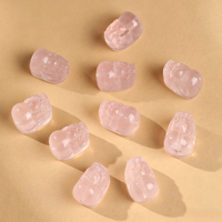 Breloque Pixiu sculptée en cristal naturel, améthyste, citrine, pierre semi-précieuse, porte-bonheur Feng Shui pour bracelet DIY