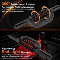 Eveekon Rouleau de massage des pieds rechargeable à 6 vitesses pour les jambes, les mollets et les pieds, masseur électrique avec lumière rouge 630 nm pour le corps entier