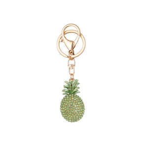 Porte-clés Ananas Créatif en Strass, Breloque de Sac en Métal de Luxe, Anneau de Clé de Voiture Scintillant en Cristal, Cadeau pour Femme - Product Image 5