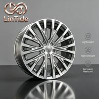 Rueda de Aleación de Doble Tono con Acabado Mecanizado, Color Gris Metálico, Multirradio, para Modificación de Automóviles, Suministro para Distribuidores