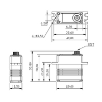 Servomoteur numérique miniature étanche Kingmax CLS01MP haute tension, moteur brushless en métal et plastique pour véhicules télécommandés