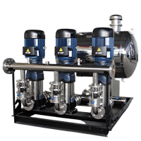 Pompe centrifuge verticale multi-étages en acier inoxydable, haute pression, à débit constant et variable