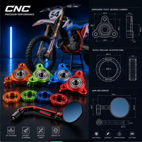 Support de pivot de bras oscillant CNC sur mesure pour moto (conception OEM), bagues de bras oscillant, anneau de réglage de précharge d'amortisseur, rétroviseur de guidon