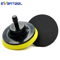 EVERTOOL Plaquette de support de 3 pouces, plaquettes de perceuse industrielles en ABS, mandrins, adaptateur de disque rapide pour polisseuse