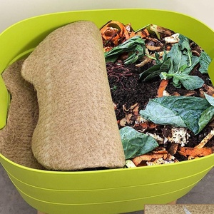 Tapis de culture en <span class=keywords><strong>fibre</strong></span> de jute biodégradable pour plantes d'intérieur 100% tampons de culture hydroponiques Microgreen sans plastique - Product Image 4