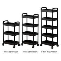 Chariot roulant étroit à 3 niveaux, chariot de rangement mobile multi-niveaux avec roulettes, étagère organisatrice pour espaces étroits, pour cuisine et salle de bain