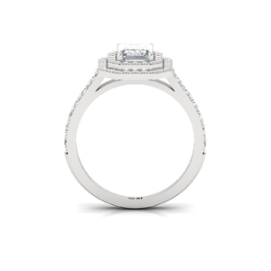 Bague de luxe plaquée or 10 carats avec diamant solitaire CVD cultivé en laboratoire, design élégant et classique pour les cadeaux de fiançailles et de mariage pour femmes - Product Image 2