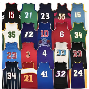 Vintage Basketball Trikots Atmungsaktiv für Männer und Kinder 3 8 23 24 33 34 91 Retro Trikots Großhandel - Product Image 2