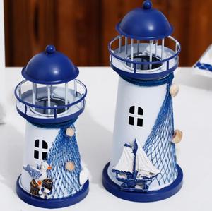 Metallo del commercio all'ingrosso di Stile Mediterraneo Oceano di Latta Faro per la Tavola Decorazione Della Casa - Product Image 5