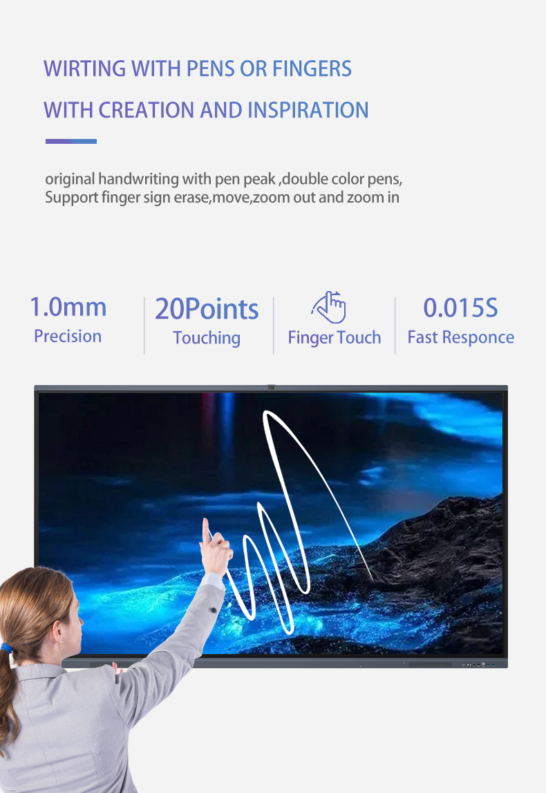 65 Inch Interactive Whiteboard Smart Interactive Board For Business