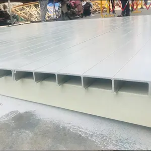 Kustomisasi langsung dari pabrik lapisan penutup datar pull FRP pelat penutup kolam plastik diperkuat serat kaca