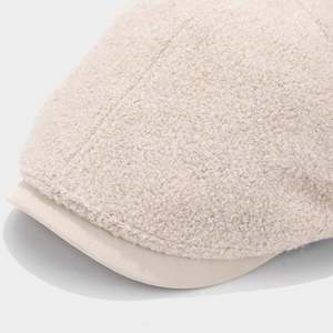 Béret britannique vintage pour homme et femme, chapeau d'automne et d'hiver en laine d'agneau épaisse et chaude, casquette de newsboy pour l'extérieur - Product Image 4