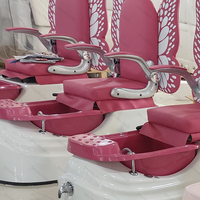 Furnitur Salon kuku kecantikan, kursi manikur pedikur anak-anak kecil dengan Jet kaki spiral elektrik