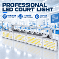 Lampu LED Linear Modul untuk Lapangan Pickleball 600W 720W untuk Arena Olahraga Tenis Padel Luar Ruangan