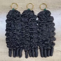 Extensions de cheveux au crochet en gros, prix abordable, cheveux brésiliens vierges Remy 50g, double trame machine, simple tirage, bouclés birmans