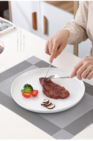 Jingdehua — ensemble de vaisselle blanc mat, Style Morden nordique, vaisselle en porcelaine, en céramique, assiettes Plates et bols, vente directe d'usine