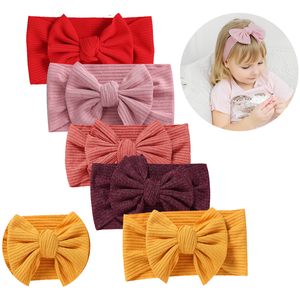 الطفل النايلون رباطات ويت القوس رباطات مجموعة النايلون مرونة Hairbands عمامة إكسسوارات الشعر لحديثي الولادة الرضع الصغار - Product Image 1