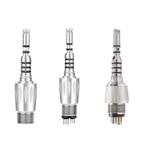 Coupleur de raccord rapide dentaire Adaptateur de pièce à main à fibre optique LED 2/4/6 trous adaptés aux outils à main de dentisterie à grande vitesse