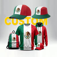 Venta al por mayor de diseño libre Bandera de México camiseta de aficionado al fútbol Día DE LA Independencia bandera 3D impresión completa camiseta para regalos corporativos