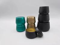 Boîtes de conserve pour bougies de luxe vides, directement de l'usine, 2 oz, 4 oz, 6 oz, 8 oz, avec couvercle, noir mat, blanc, or rose