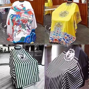 Capas de Peluquería de Poliéster Pongee con Logotipo Personalizado al por Mayor, Capa de Barbero Impermeable con Gancho de Silicona para Salón de Belleza - Product Image 5