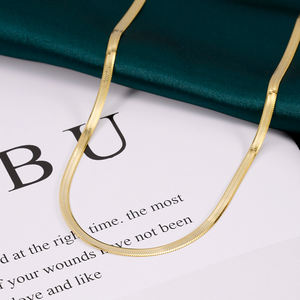 Ensemble de colliers pour femmes, bijoux fins, argent sterling 925, plaqué or 18 carats, chaîne cubaine, chaîne en corde, chaîne en os de poisson, collier ras du cou personnalisé - Product Image 1