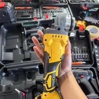 Meuleuse d'angle professionnelle sans fil à batterie lithium sans balais 100/115/125mm avec interrupteur à gâchette, ensemble combiné