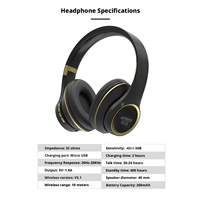 Casque sans fil supra-auriculaire haute fidélité avec basses améliorées, zéro latence, pour jeux, bureau à domicile et divertissement