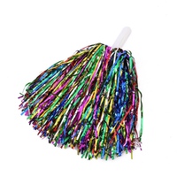 Pompons de cheerleading en vrac, pompons métalliques avec poignée pour la journée sportive scolaire, les matchs de football, les spectacles de danse, les cadeaux de fête