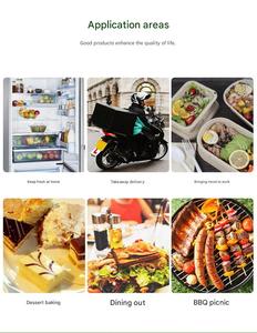 Contenedor Térmico de Alimentos de Pulpa de Bambú Personalizado, Contenedor Desechable Biodegradable para Refrigerador, Contenedores para Llevar Postres - Product Image 6