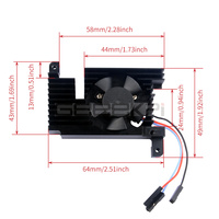 Kit de dissipateur thermique à vitesse réglable pour Raspberry Pi 4B, ventilateur de refroidissement silencieux, arrêt automatique, coussin thermique 3510