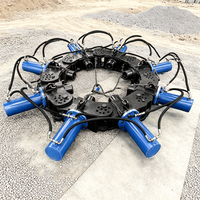 Cisaille hydraulique à prix d'usine pour pieux, machine de démolition de pieux montée sur excavatrice pour la construction de fondations de ponts et autoroutes