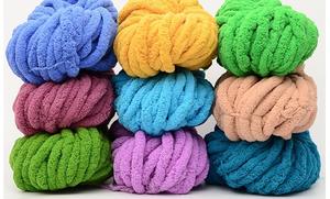 Benang buatan tangan DIY kait rajutan tebal 100% poliester benang buatan lembut hangat berat 250g gaya mewah benang Chenille pola celup tinggi - Product Image 3