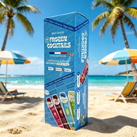 Boîte en papier pliable de qualité alimentaire, laminée brillante, imprimée sur mesure, pour emballages de sucettes glacées et de desserts