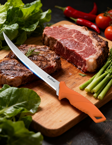 スライスとガッティング5CR15MOVを切断するためのすべての目的のフィッシュナイフ保護シース付きカスタムロゴTPRハンドル - Product Image 6