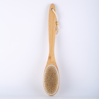 Poils naturel brosse sèche exfoliation longue poignée bois corps Massage épurateur luffa et bambou bain brosses de nettoyage pour la peau