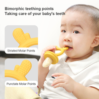 BPA-vrij 2-in-1 baby-bijtring-speen zachte veilige siliconen speen van voedingskwaliteit voor baby's, fruitvoeder-speen voor baby's