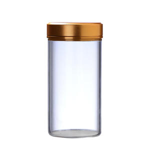 100毫升3盎司金盖藏红花瓶小玻璃螺旋罐香料容器带金属盖 - Product Image 1