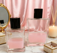 Botol parfum kustom kelas atas 50ml 100ml Set penemuan Mini kaca semprotan pompa Matte selesai isi ulang semprotan kosmetik massal