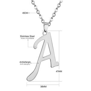 Collar con Colgante de Acero Inoxidable en Forma de A, Diseño Personalizado Asonsteel, Chapado en Oro de 18K PVD, Antialérgico, con Inicial - Product Image 4