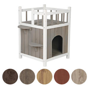 Gran oferta, cama de madera ecológica personalizable para gatos Premium, Villa al aire libre, perrera para mascotas, casa de lujo para gatos - Product Image 2